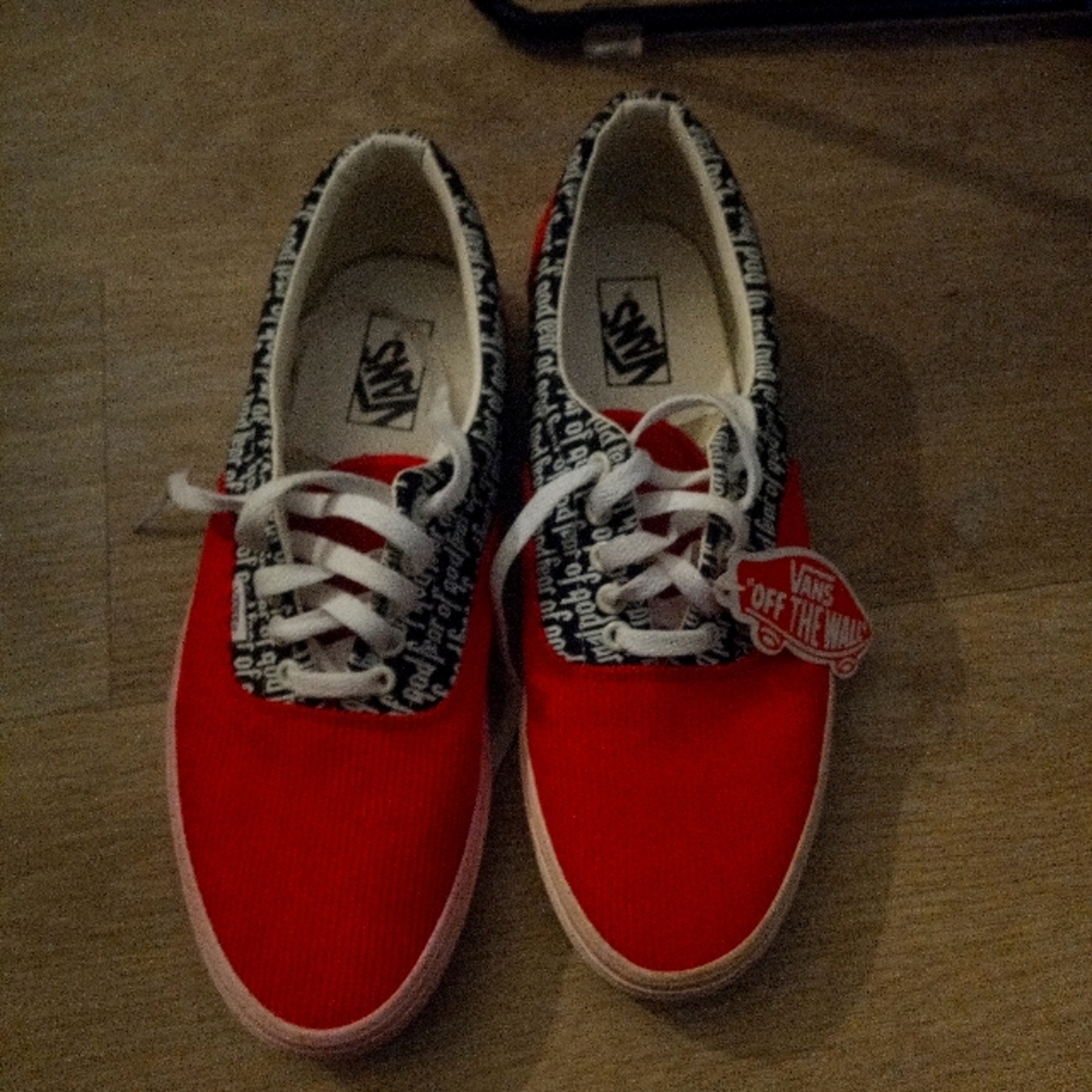 Vans Red and Black Sneakers